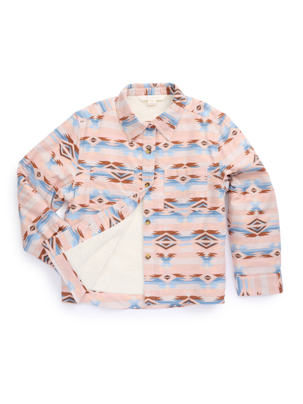 Ely Cattleman Girl's Ely Cattleman Aztec Print Shacket