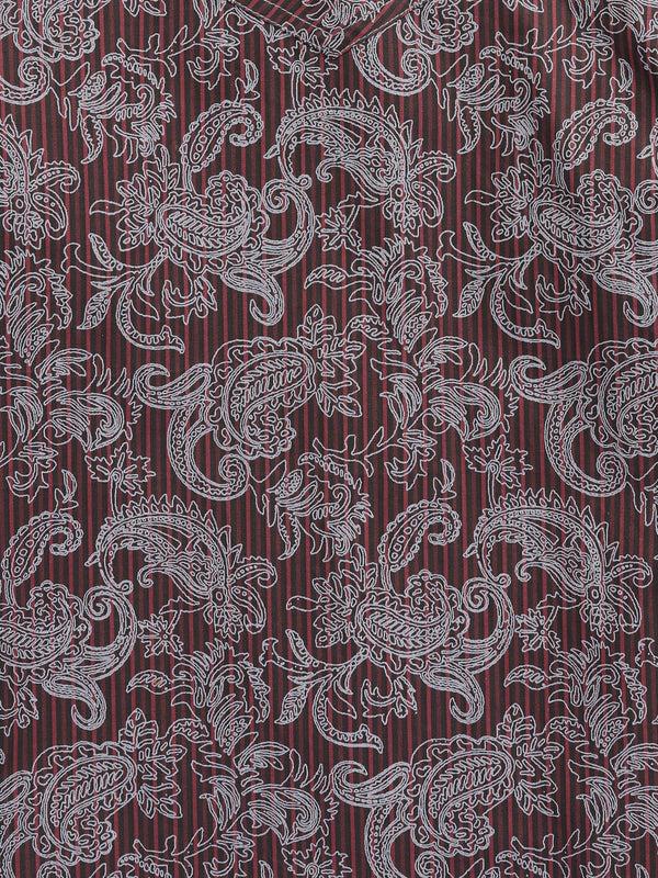 Ely Cattleman Girl's Ely Cattleman Burgundy Paisley Print Western Snap Shirt