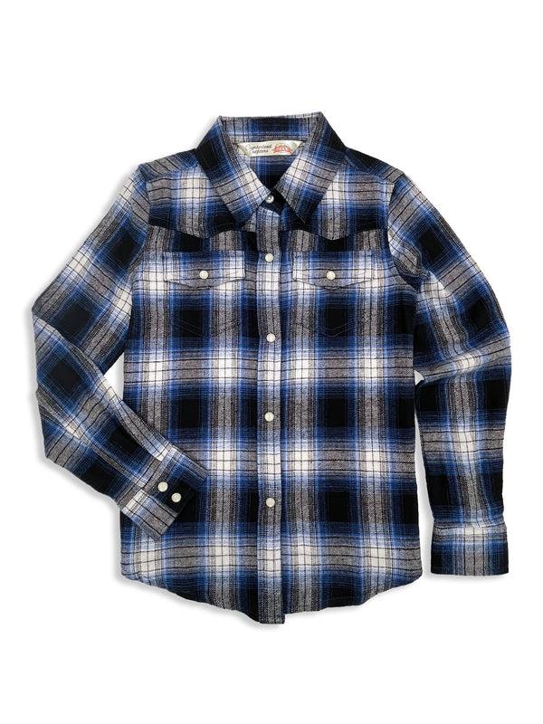 Ely Cattleman Girl's Ely Cattleman Plaid Flannel Western Snap Shirt