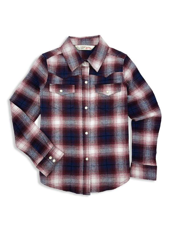 Ely Cattleman Girl's Ely Cattleman Plaid Flannel Western Snap Shirt