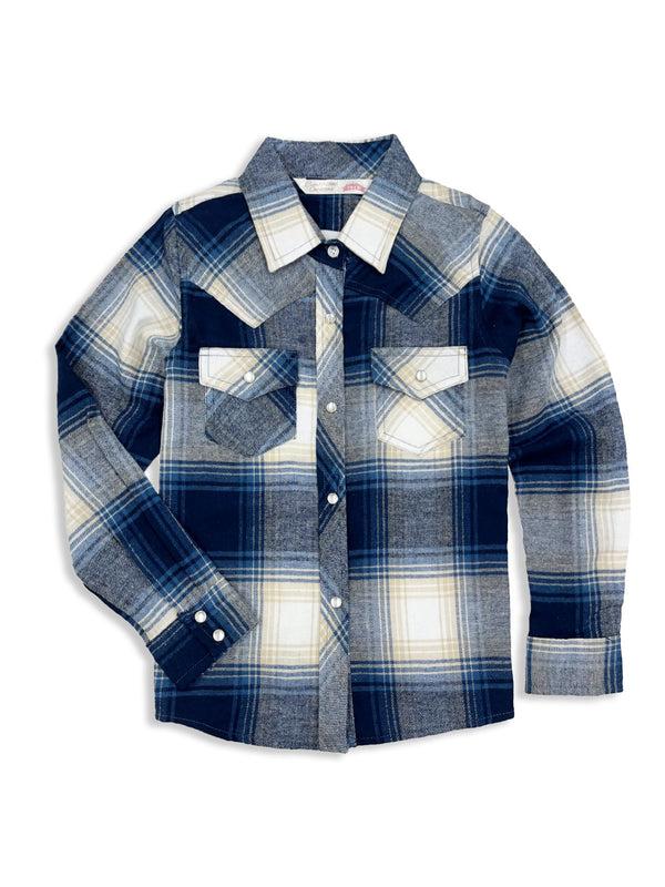 ely cattleman Girl's Ely Cattleman Plaid Flannel Western Snap Shirt