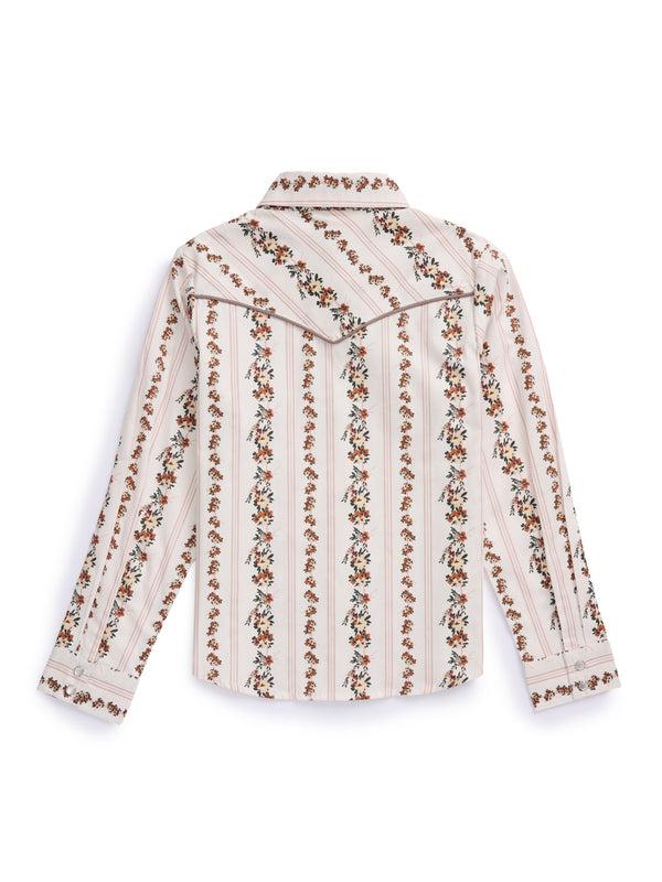 Ely Cattleman Girl's Ely Cattleman Wallpaper Floral Print Western Snap Shirt