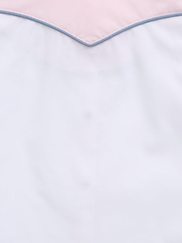 Ely Cattleman Girl's Ely White Solid With Floral Embroidery Sleeveless Shirt