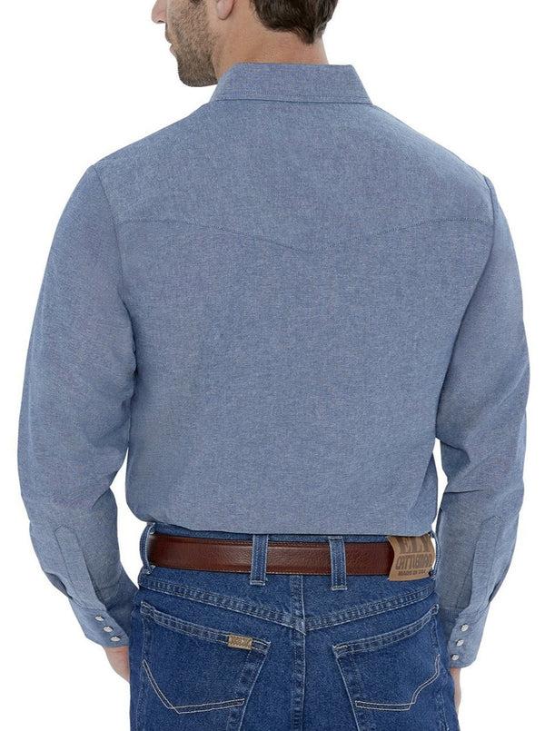 Ely Cattleman Men's Ely Cattleman Long Sleeve Chambray Western Snap Shirt