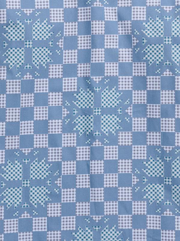 Ely Cattleman Men's Ely Cattleman Long Sleeve Checkered Patchwork Print Western Snap Shirt - Denim Blue