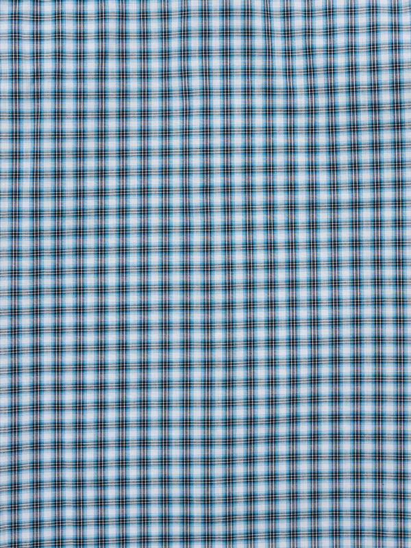 Ely Cattleman Men's Ely Cattleman Long Sleeve Classic Check Western Snap Shirt- Turquoise & Red