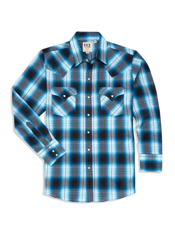 Ely Cattleman Men's Ely Cattleman Long Sleeve Plaid Western Snap Shirt