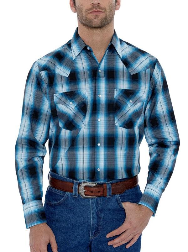 ely cattleman Men's Ely Cattleman Long Sleeve Plaid Western Snap Shirt ely cattleman Men's Ely Cattleman Long Sleeve Plaid Western Snap Shirt