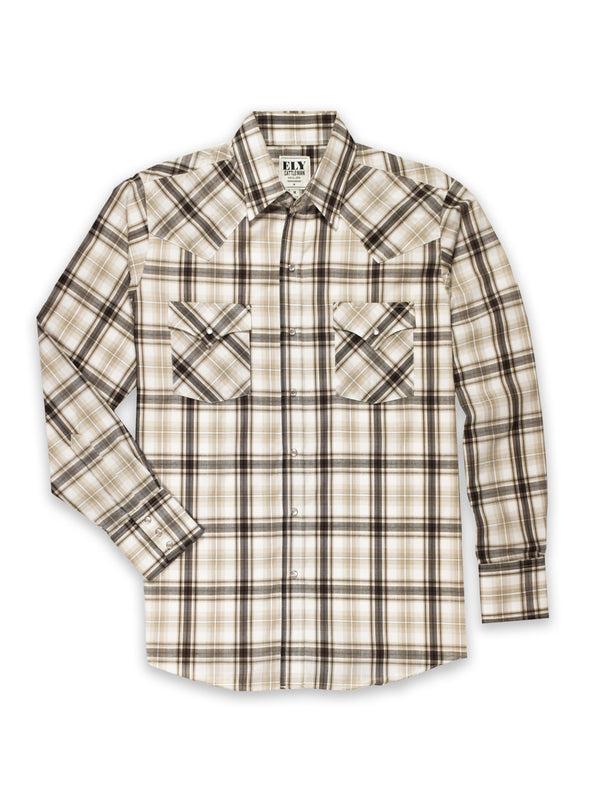 Ely Cattleman Men's Ely Cattleman Long Sleeve Plaid Western Snap Shirt
