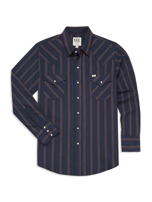 Ely Cattleman Men's Ely Cattleman Long Sleeve Stripe Western Snap Shirt