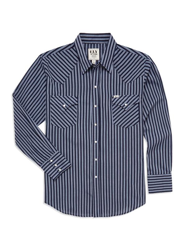 Ely Cattleman Men's Ely Cattleman Long Sleeve Stripe Western Snap Shirt