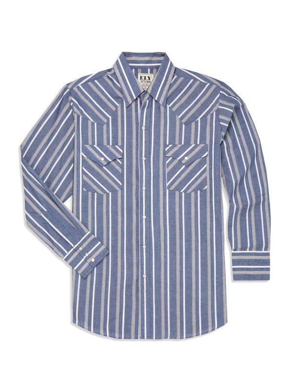 Ely Cattleman Men's Ely Cattleman Long Sleeve Stripe Western Snap Shirt