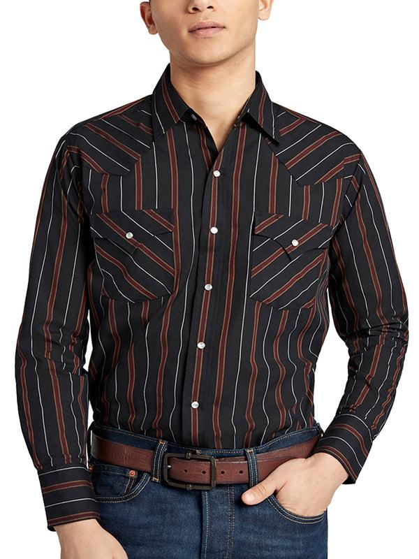 ely cattleman Men's Ely Cattleman Long Sleeve Stripe Western Snap Shirt