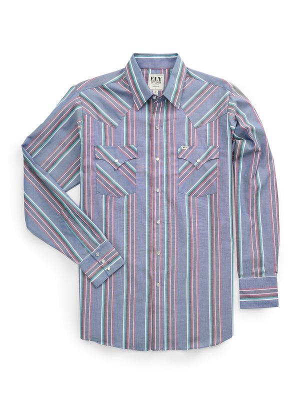 Ely Cattleman Men's Ely Cattleman Long Sleeve Stripe Western Snap Shirt