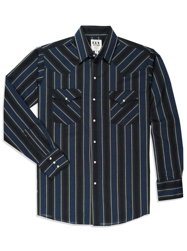 Ely Cattleman Men's Ely Cattleman Long Sleeve Stripe Western Snap Shirt