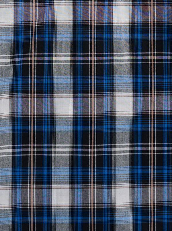 Ely Cattleman Men's Ely Cattleman Long Sleeve Textured Plaid Western Snap Shirt- Blue & Burgundy