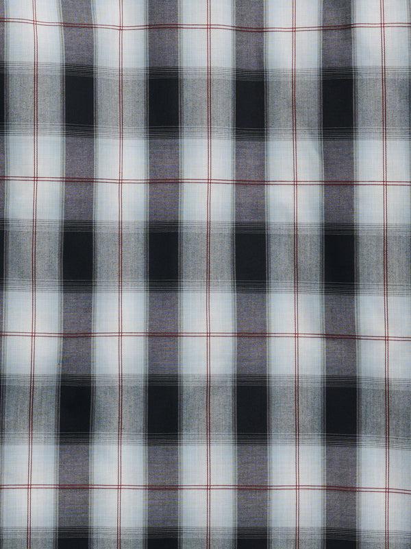 Ely Cattleman Men's Ely Cattleman Long Sleeve Textured Plaid Western Snap Shirt- Black & Navy