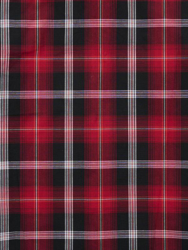 Ely Cattleman Men's Ely Cattleman Long Sleeve Textured Plaid Western Snap Shirt- Black Cherry & Blue