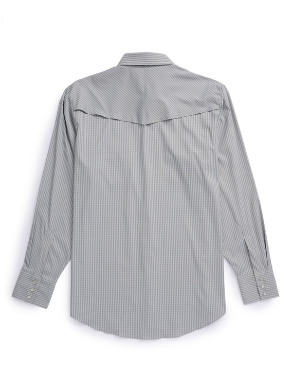 Ely Cattleman Men's Ely Cattleman Pro Long Sleeve Stretch Vented Western Shirt- Gray Check