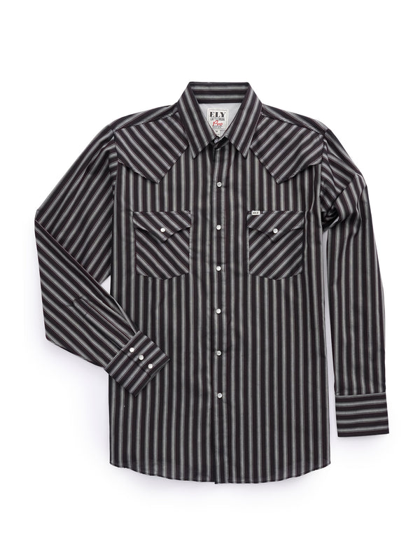 Ely Cattleman Men's Ely Cattleman Pro Long Sleeve Stripe Vented Western Shirt