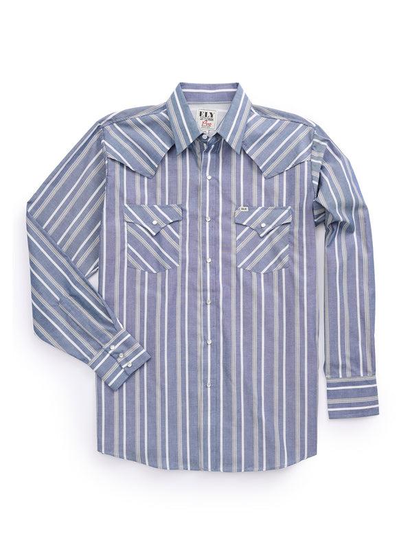 Ely Cattleman Men's Ely Cattleman Pro Long Sleeve Stripe Vented Western Shirt