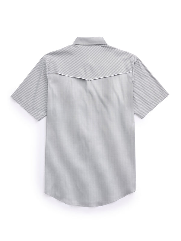 Ely Cattleman Men's Ely Cattleman Pro Short Sleeve Stretch Solid W/ Piping Vented Western Shirt