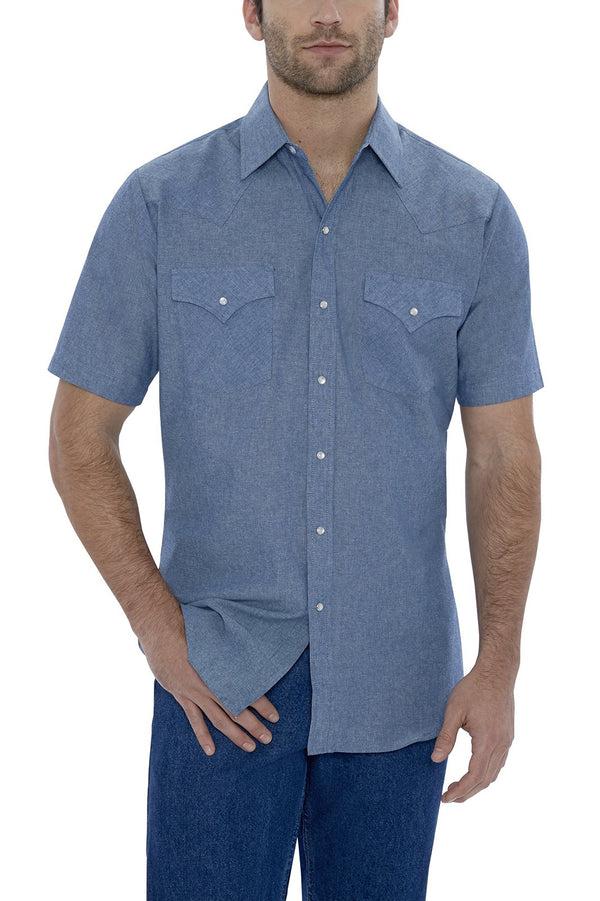 Ely Cattleman Men's Ely Cattleman Short Sleeve Chambray Snap Shirt