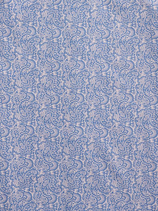 Ely Cattleman Men's Ely Cattleman Short Sleeve Paisley Print Western Snap Shirt- Navy