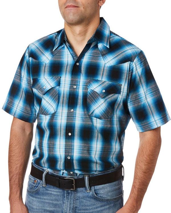 ely cattleman Men's Ely Cattleman Short Sleeve Plaid Western Snap Shirt ely cattleman Men's Ely Cattleman Short Sleeve Plaid Western Snap Shirt