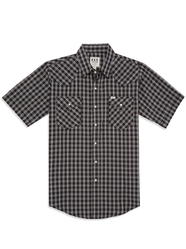 ely cattleman Men's Ely Cattleman Short Sleeve Plaid Western Snap Shirt
