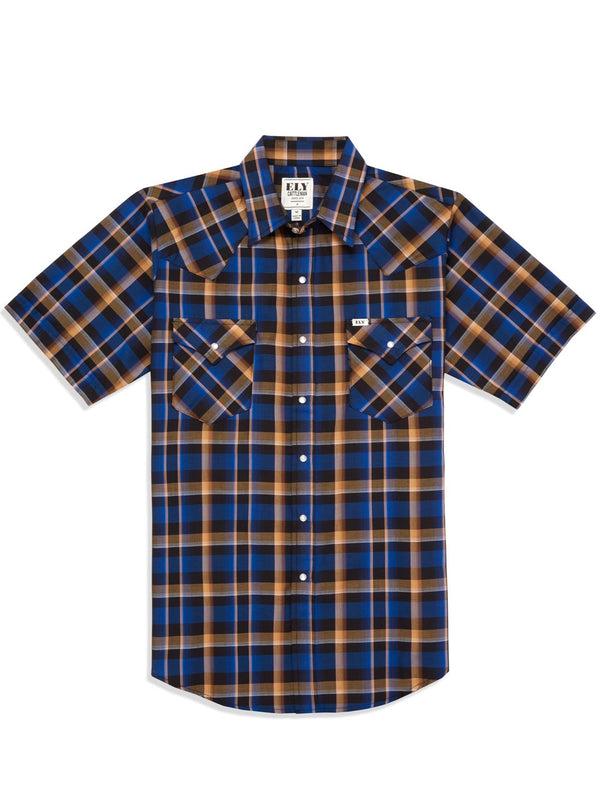 Ely Cattleman Men's Ely Cattleman Short Sleeve Plaid Western Snap Shirt