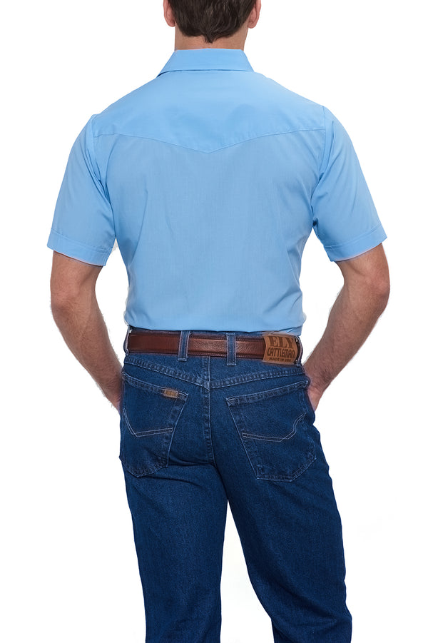 Ely Cattleman Men's Ely Cattleman Short Sleeve Solid Western Snap Shirt