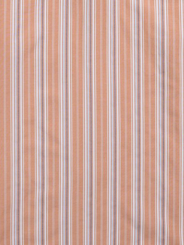 Ely Cattleman Men's Ely Cattleman Short Sleeve Stripe Western Snap Shirt- Rust & Chambray Blue