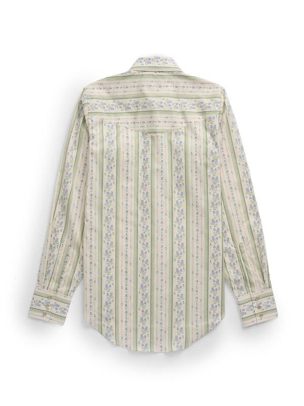 Ely Cattleman Women's Cowboygirl Bluebonnet Stripe Print Granddaddy Snap Shirt