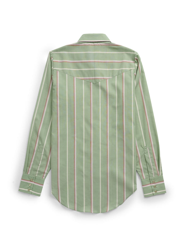 Ely Cattleman Women's Cowboygirl Sage Brush Striped Granddaddy Snap Shirt