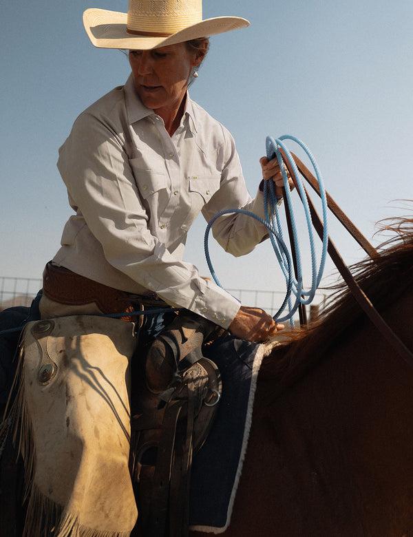 ely cattleman Women's Cowboygirl West Texas Dust Solid Granddaddy Snap Shirt