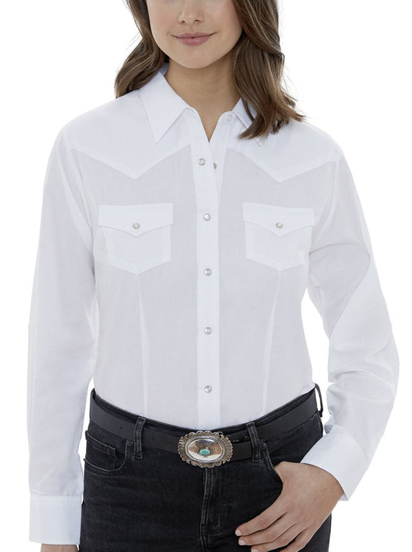 ely cattleman Women's Ely Cattleman Long Sleeve Solid Western Snap Shirt