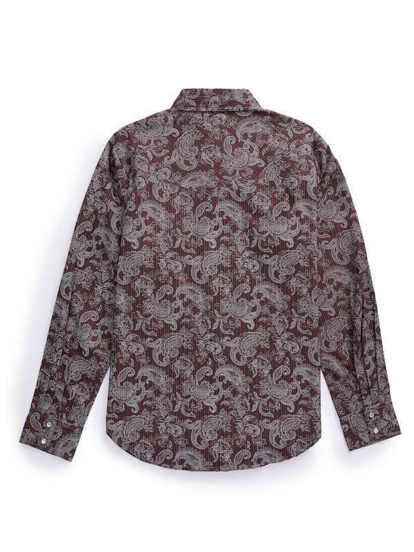 Ely Cattleman Women's Ely Walker Burgundy Paisley Print Western Snap Shirt