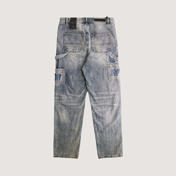 Embellish Carweb Straight Carpenter Denim (Acid Wash)