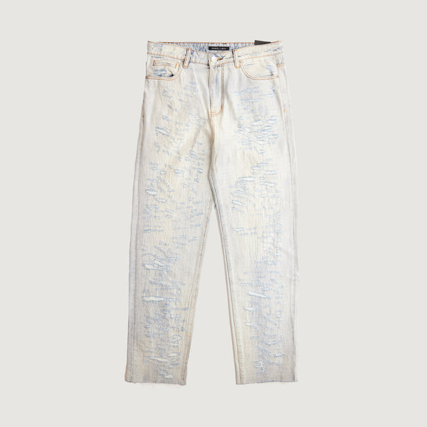 embellish Blasted Straight Denim (Powder Wash)