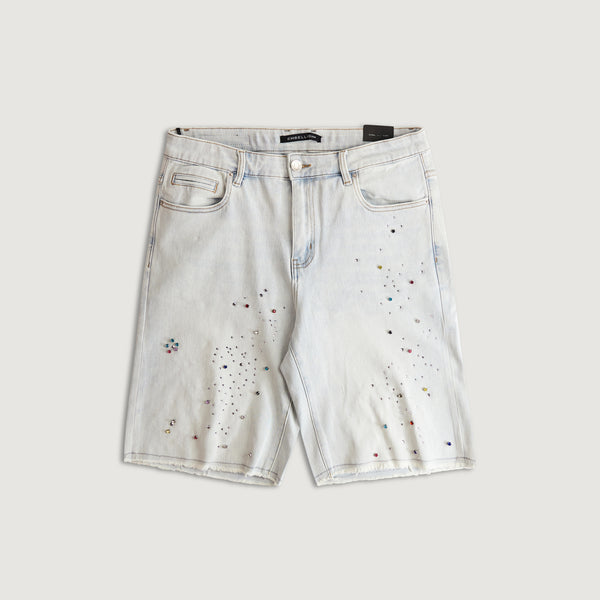 embellish Bowie Denim Shorts (Light Blue) LBLUE