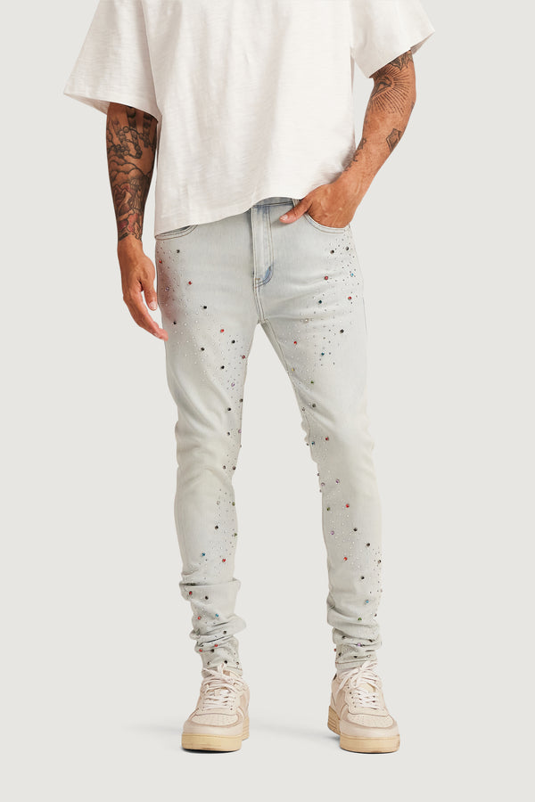 Embellish Bowie Skinny Denim (Light Blue) LBLUE