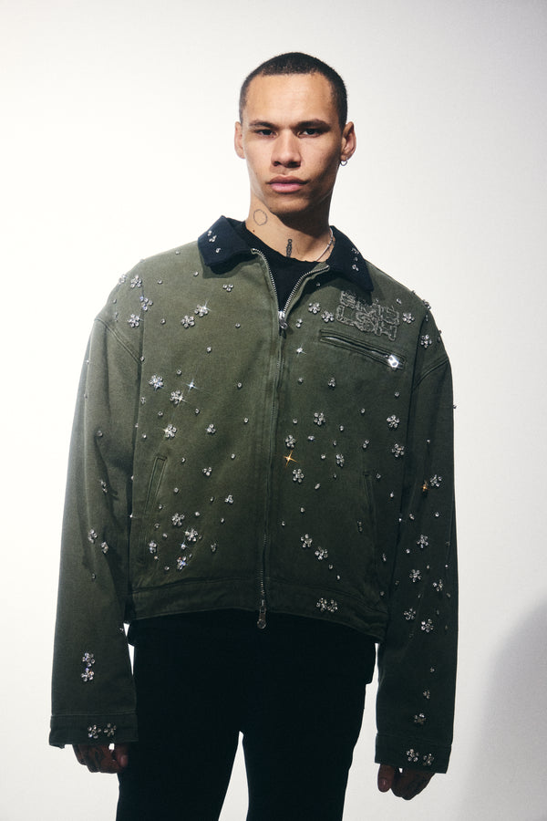 Embellish Clean Up Work Jacket (Field Green)