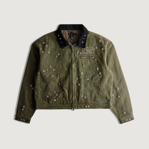 embellish Clean Up Work Jacket (Field Green)