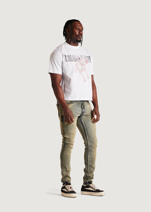 Embellish David Skinny Denim (Bleached Sand)