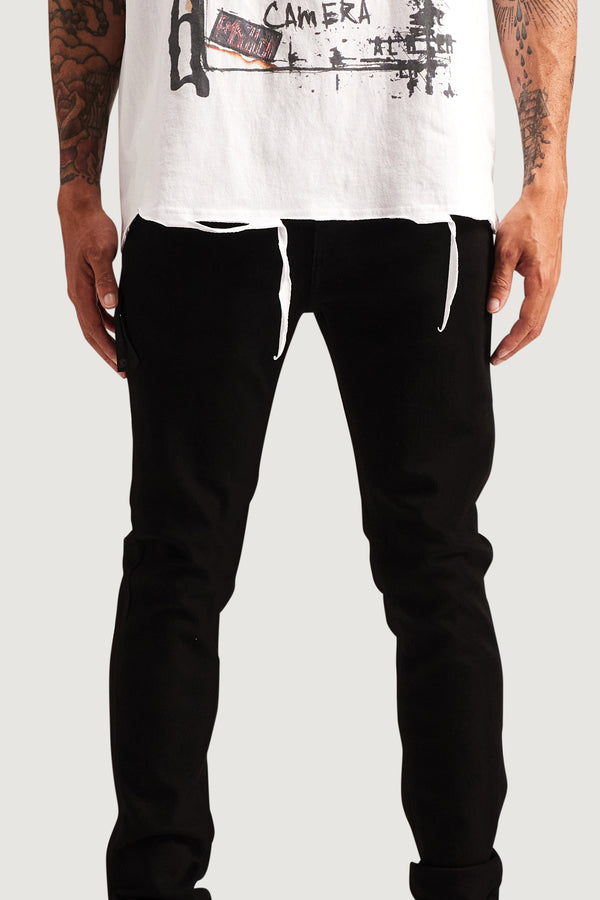 Embellish David Skinny Denim (Jet Black) JBLK