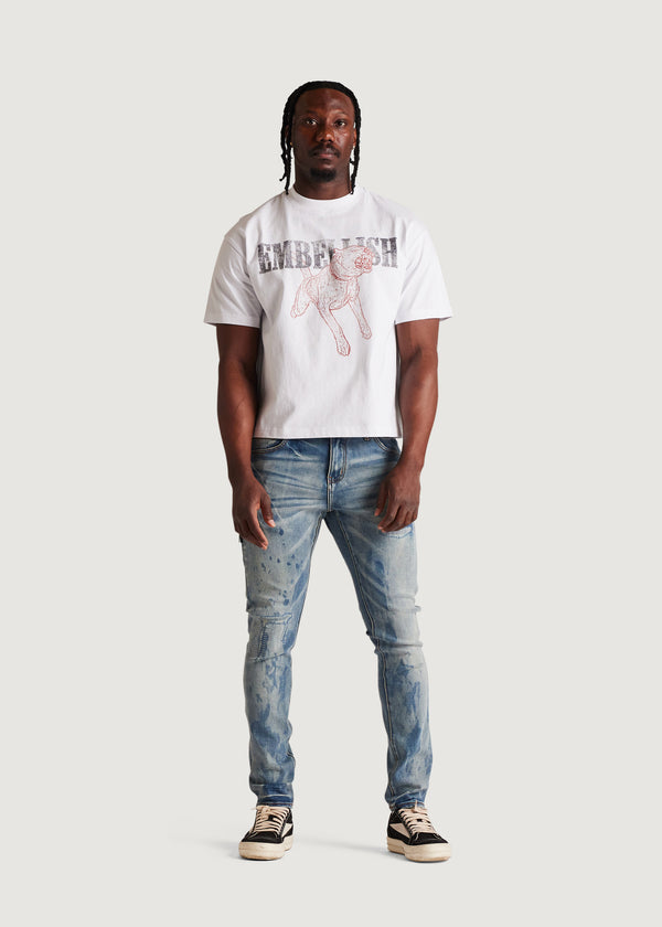 Embellish David Skinny Denim (Washed Indigo)