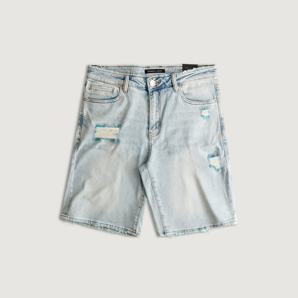 embellish Easy Denim Short (Light Blue) LBLUE