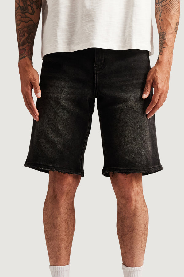 embellish Easy Denim Short (Mid Wash) MIDWASH