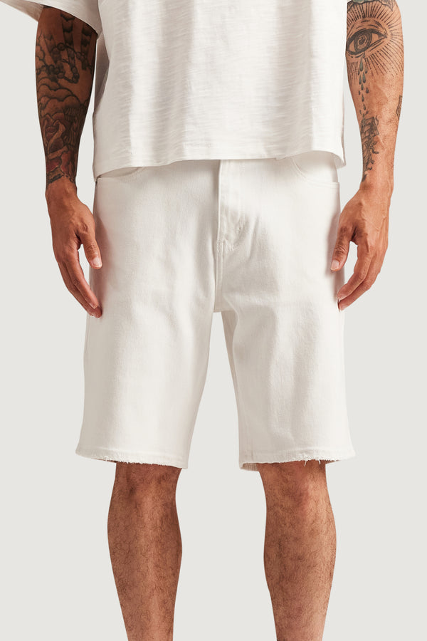 Embellish Easy Denim Short (White) WHT
